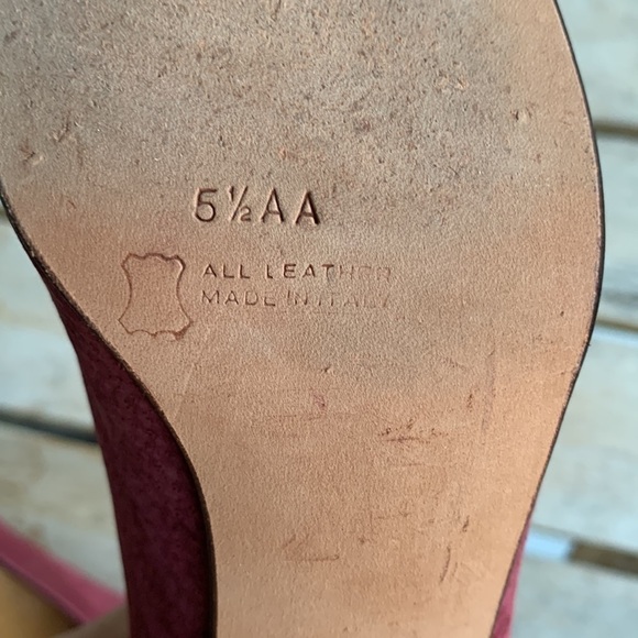 AMALFI BY RANGONI Made in Italy Genuine Leather Maroon Pumps - Picture 7 of 8